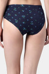 Bleeding Heart Medium Rise Full Coverage Bikini Panty - Dark Blue — thumbnail 2